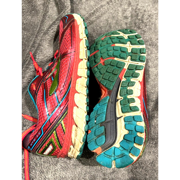 Brooks Adrenaline GTS 15 Women’s Athletic Running Shoes Size 10B Pink/Green/Blue - Picture 6 of 6